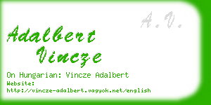 adalbert vincze business card